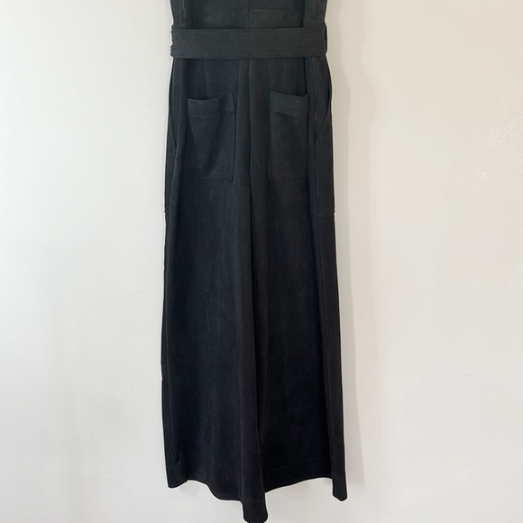 Banana Republic Vegan suede Belt Wide leg Crop romper pockets women size 0 - Picture 8 of 8